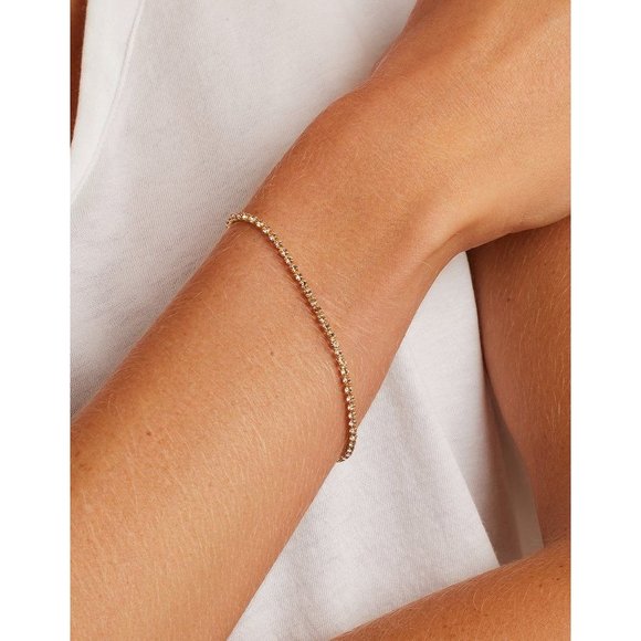 Gorjana Bracelet Lexi 18K Gold Plated Crystal Blush Pink NEW - Picture 2 of 10